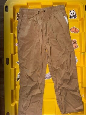Boys Uniform Casual Drawstring Pants - Brown / khaki